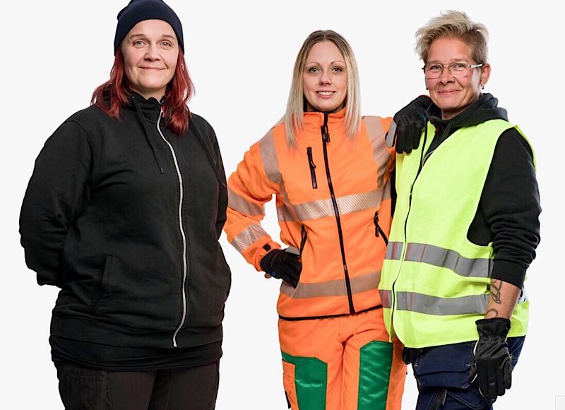 Tre kvinnor i transportbranschen