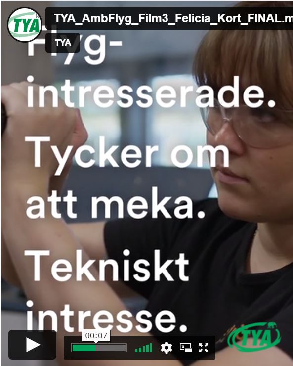 Felicia på flygteknikprogrammet
