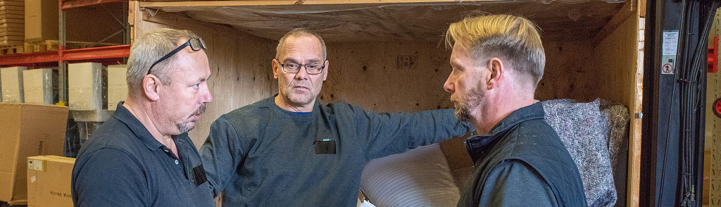 Flyttbranschen samtal vid ställage