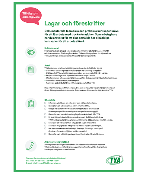Checklista för truck o maskin
