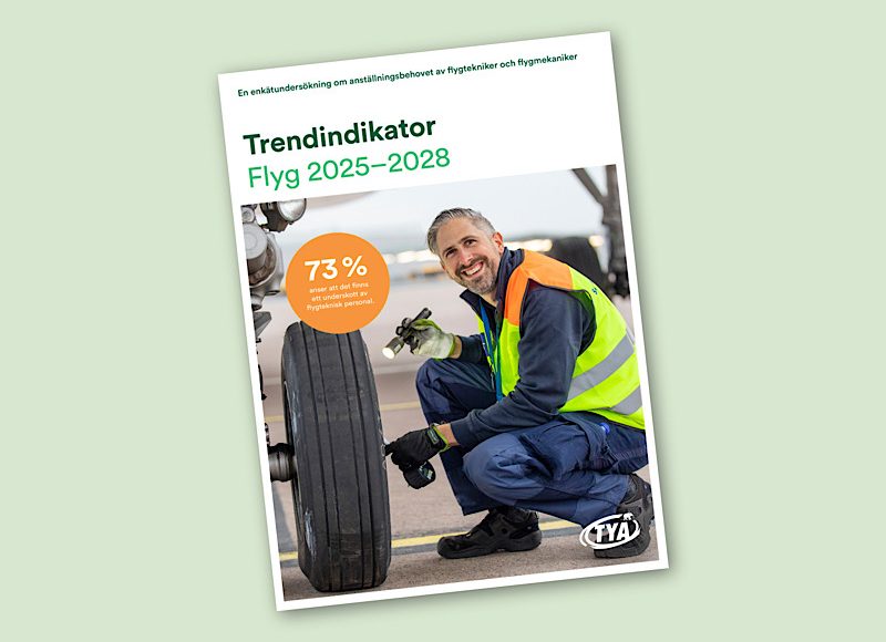 Framsidan på rapporten Trendindikator Flyg 2025-2028