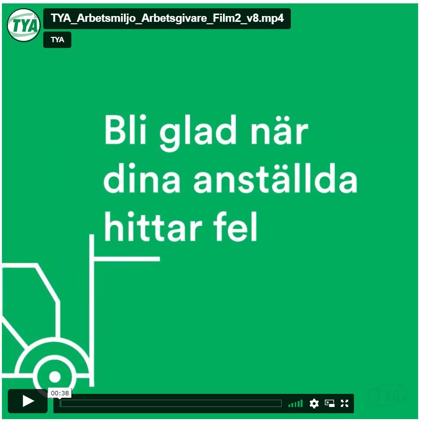 Startbild film om att förhindra olyckor på arbetsplatsen