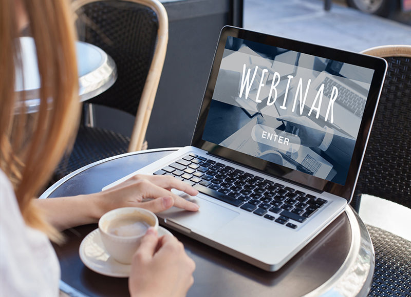 webinar online, internet education concept